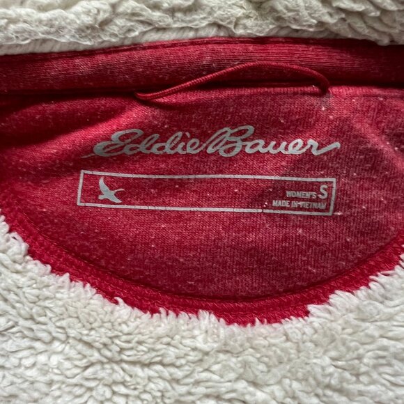 Eddie Bauer sherpa hoodie zip sweatshirt, womens small - Picture 9 of 15